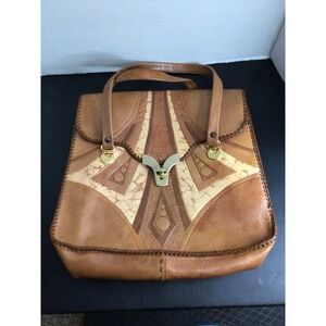 vintage Faux leather purse handbag. vintage look.